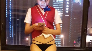 [國語有聲!!]本土某航空姐約泡流出，把制服當垃圾一樣的脫了!!!