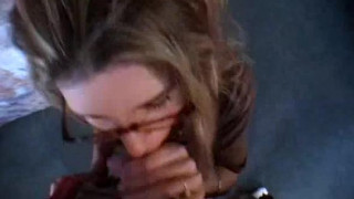 Dagny wearing glasses receives another great facial. Dagny wearing glasses receives another great facial.