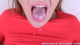 Kandace swallows a load at Amateur Allure. Kandace swallows a load at Amateur Allure.