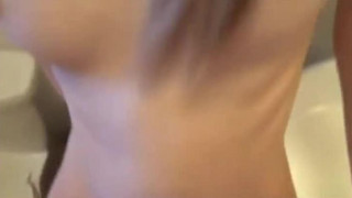 Big brother sneaks into the bathroom early in the morning and gets his little sister to sit on the edge of the top so he can fuck her tight little pussy, they make to much noise and it wakes their dad up and have to stop incase they get caught..