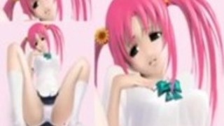 3D変態ピンクの髪の少女 3D変態ピンクの髪の少女