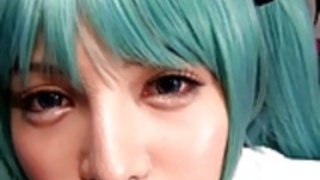 ブルー髪初音巫女creampied ブルー髪初音巫女creampied