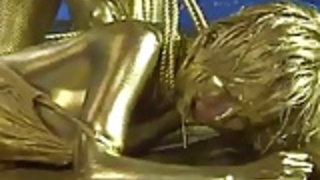 女王は金塗装奴隷を拷問 女王は金塗装奴隷を拷問