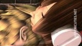 ホット3D変態スレーブが壁に釘を取得します ホット3D変態スレーブが壁に釘を取得します