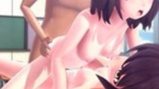 学校の三人組で3Dアニメアニメの女の子 学校の三人組で3Dアニメアニメの女の子