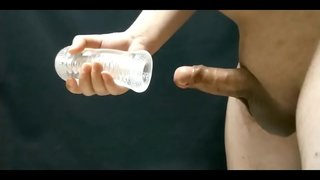 【ITABASHI】無数のヒダがカリを刺激する透明オナホールで大量射精 【ITABASHI】無数のヒダがカリを刺激する透明オナホールで大量射精