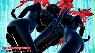 3人でおっぱいを擦りつけ合う動画【百合】 3人でおっぱいを擦りつけ合う動画【百合】