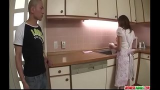 Hikaru Wakabayashi uses her big tits to play with cock Hikaru Wakabayashi uses her big tits to play with cock